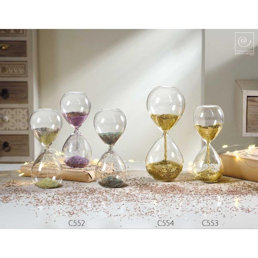 砂時計：MASCAGNI 金 グリッター ガラス砂時計 C553 : いま何度 - 通販