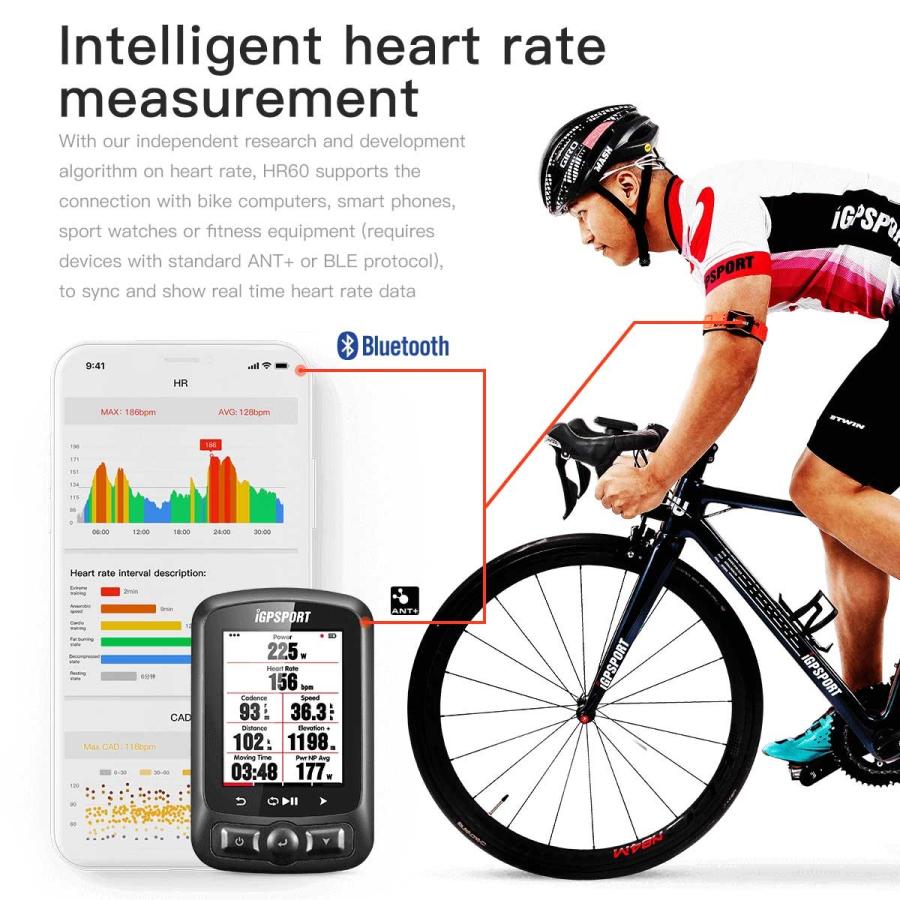 心拍計 脈拍計 iGPSPORT HR60 腕 APP ANT+ BLE IPX7 送料無料 | ブランド登録なし | 09