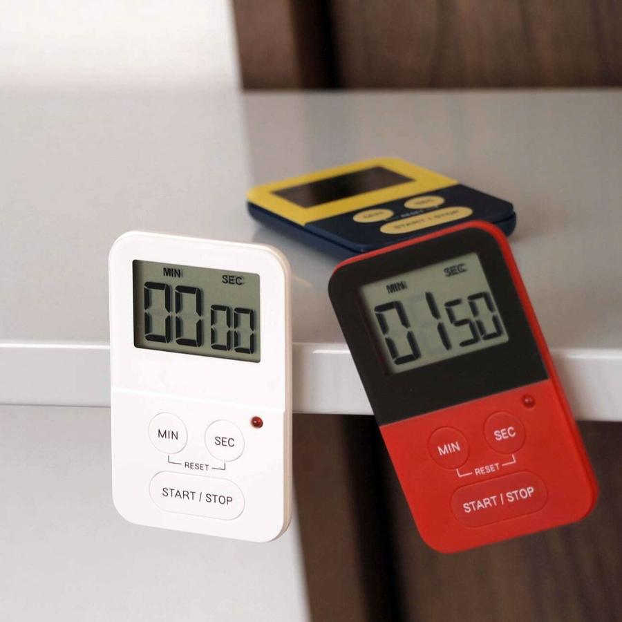 キッチンタイマー 薄型 スリム デジタル Lustre+ ラストルプラス KT