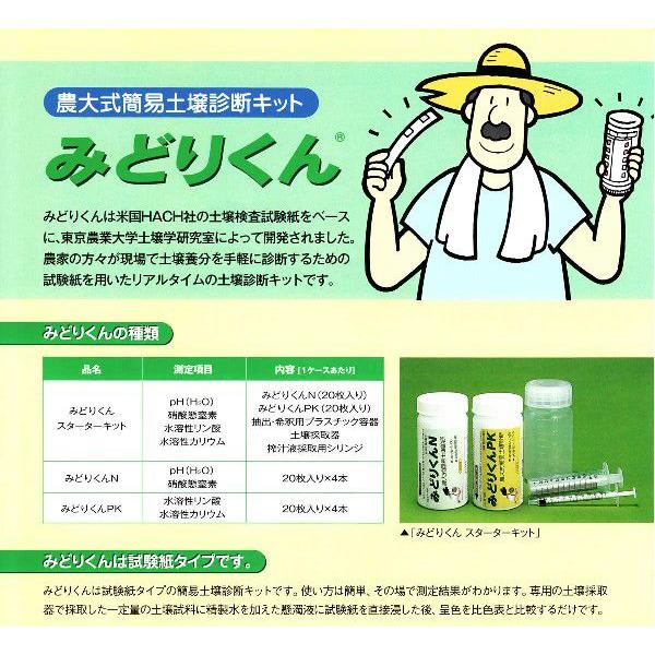 土壌診断試験紙 みどりくんN 20枚入×4本 送料無料|imanando|02