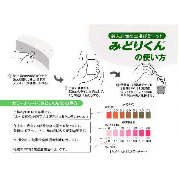 土壌診断試験紙 みどりくんN 20枚入×4本 送料無料|imanando|04