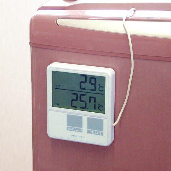 ドリテック 冷蔵庫温度計 冷凍庫温度計 外部センサー デジタル温度計 O