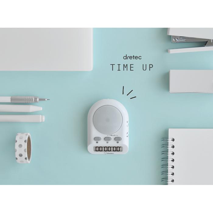 タイマー 超大型ボタン カウントダウンタイマー T-584 ホワイト 消音 長時間 タイムアップ 送料無料 | ドリテック | 03