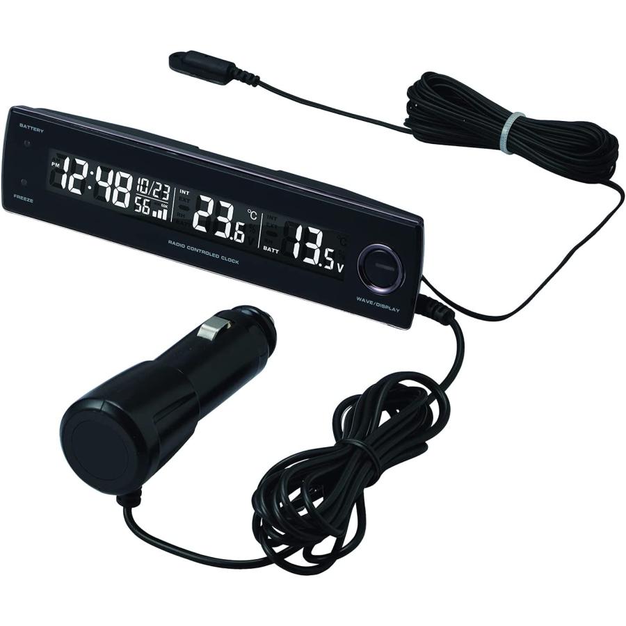 SEIWA（セイワ） 電圧サーモ電波クロック 車載用 車 電波時計 電圧計