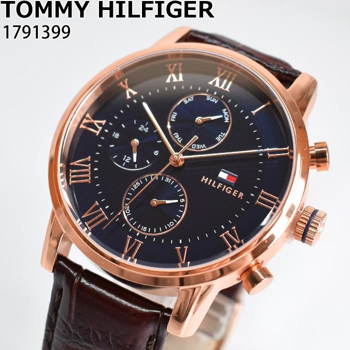トミーヒルフィガー 腕時計 メンズ 1791399 (7) ネイビーブルー ローズ