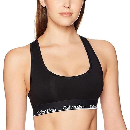 (3)Calvin Klein カルバンクライン レディース 下着 MODERN COTTON BRALETTE F3785 008/ブラック ブラレット スポーツブラ ダンス ヨガ ナイトブラ ロゴ｜imaure｜02