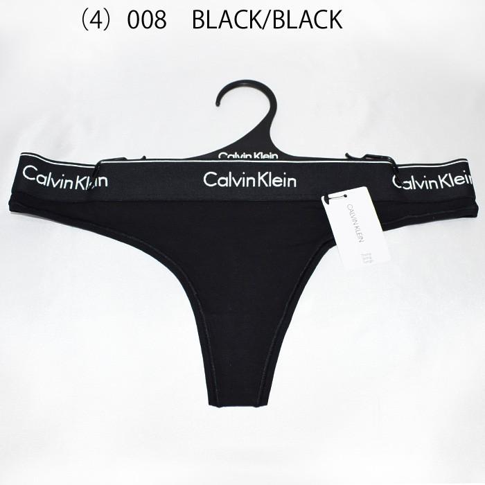 (4) Calvin Klein カルバンクライン レディース 下着 ショーツ Ｔバック パンツ  Calvin Klein MODERN COTTON THONG F3786 008/ブラック アンダーウェア｜imaure｜06