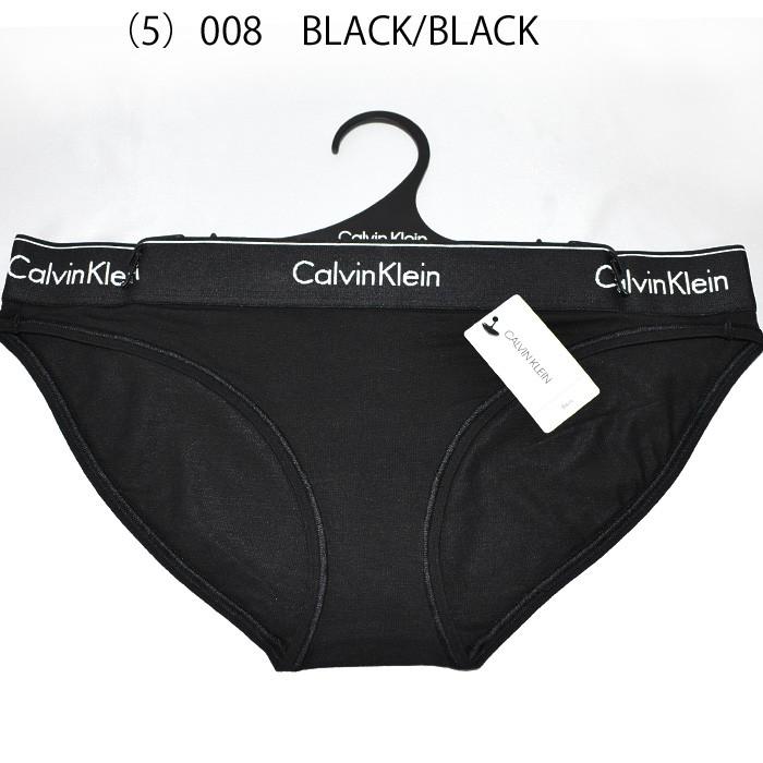 (5) Calvin Klein カルバンクライン レディース 下着 ショーツ ビキニ パンツ BIKINI F3787 008/ブラック