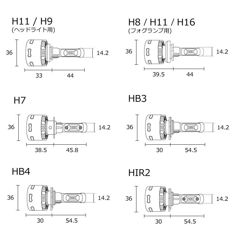 《保証なし》fcl LEDヘッドライト/LEDフォグランプ ファン付 四輪用 led H7 H8 H9 H11 H16 HB4 HB3 HIR2 FCL led｜imaxsecond｜14