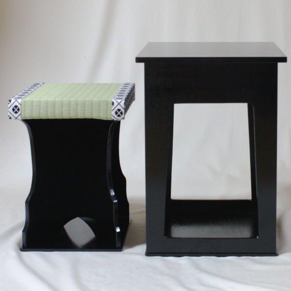 茶道具 座椅子 近藤さんのちょっと椅子 黒掻合塗 茶道 茶道具 収納箱