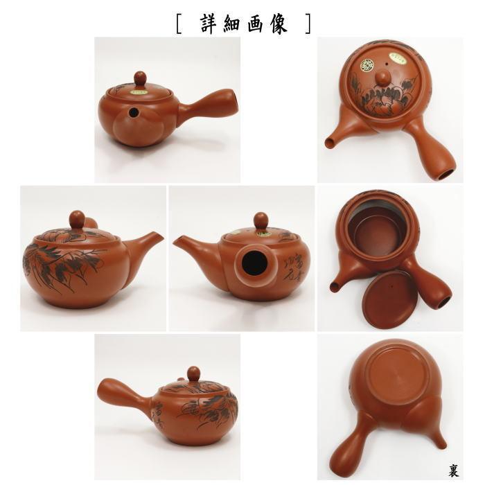 急須 常滑焼き とこなめ焼き 朱泥 牡丹 帯網 帯アミ 約540ml