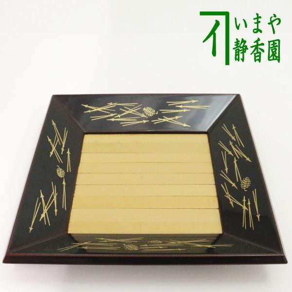 高杯 松葉松の子蒔絵 碌々斎好　吉田華正　共箱入　茶道具　菓子器　漆器 茶道具 菓子器 干菓子器 松葉松子蒔絵 而妙斎好写し 久世宗春作 而妙斎