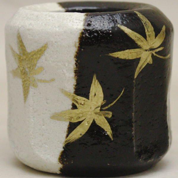茶道具 蓋置 楽焼 掛分 楓 伊東桂楽作 桂窯 楽焼き 茶道 : 茶道具
