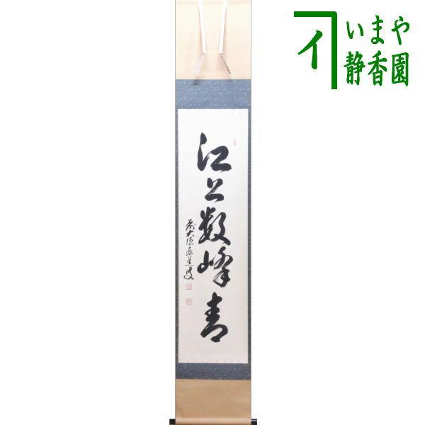 茶道具 掛軸 掛け軸 一行 江上数峰青 足立泰道筆 茶道