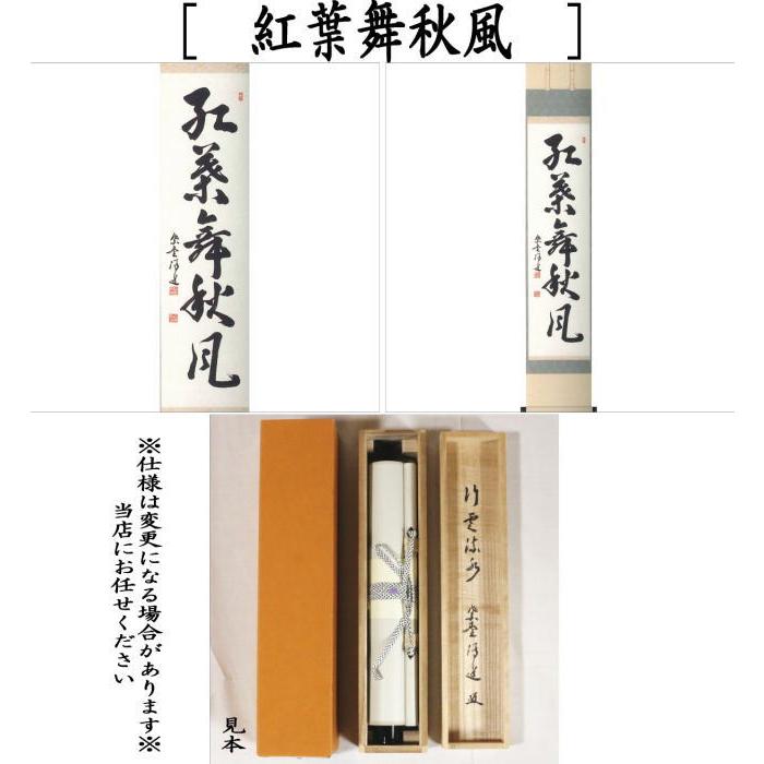 茶道具 掛軸 掛け軸 一行軸 行雲流水又は紅葉舞秋風又は清風万里秋又は 