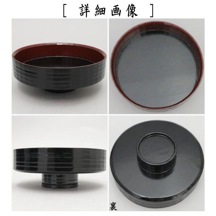 茶道具 懐石道具 会席道具 菓子器 銘々皿 取り皿 独楽型 黒塗り 批目