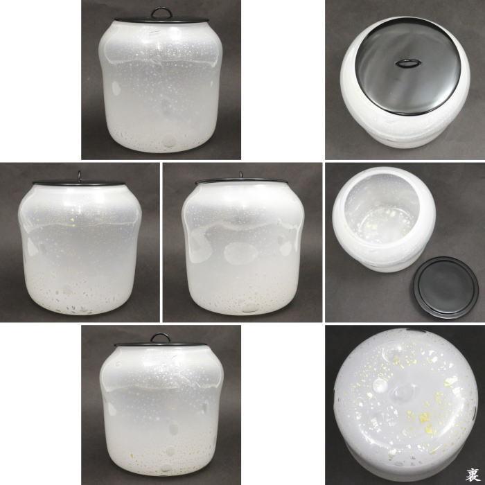 茶道具 水指 水差し ガラス水指 硝子水指 白 中村真紀作 茶道 茶道具 水指 水差し ガラス水指 硝子水指 白 中村真紀作 茶道