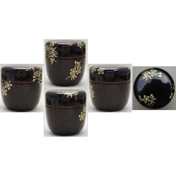 茶道具 なつめ 薄器 中棗 桜の絵 即中斎好写 佐々木麗峰作 安心の長期