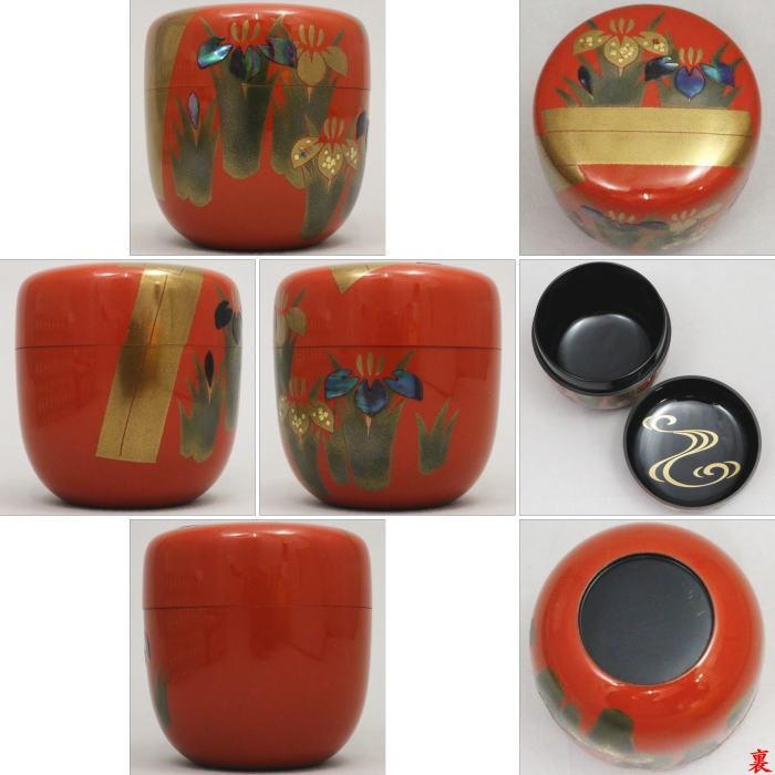 茶道具　薄茶器8種　輪島塗 茶道具 なつめ お薄器 大棗 輪島塗 八ッ橋 朱 内に流水 一后一兆作