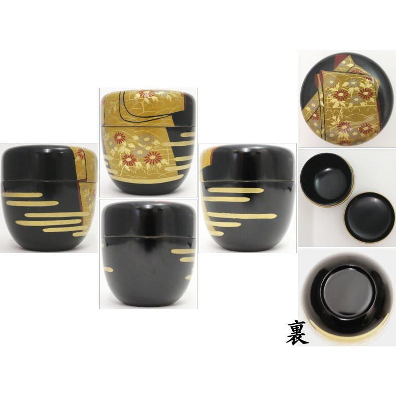 茶道具 なつめ お薄器 中棗 誰袖棗 秋蒔絵 即中斎好写