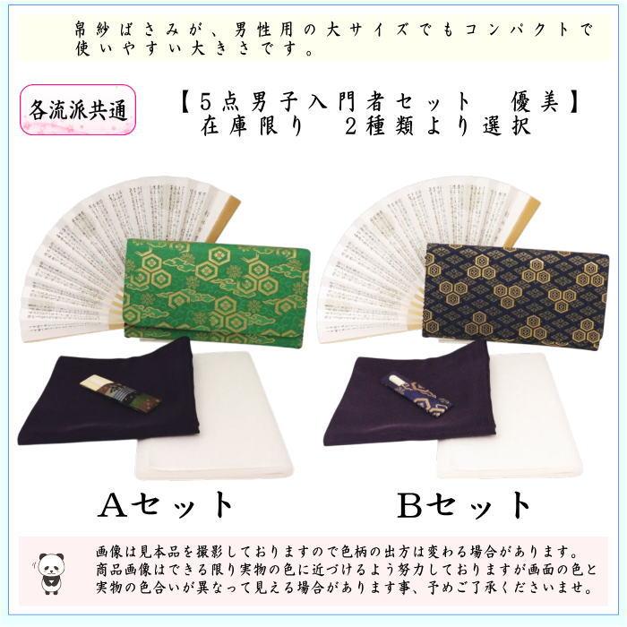 茶道具セット 初心者用 男性用 男子用 5点男子入門者セット 2種類より