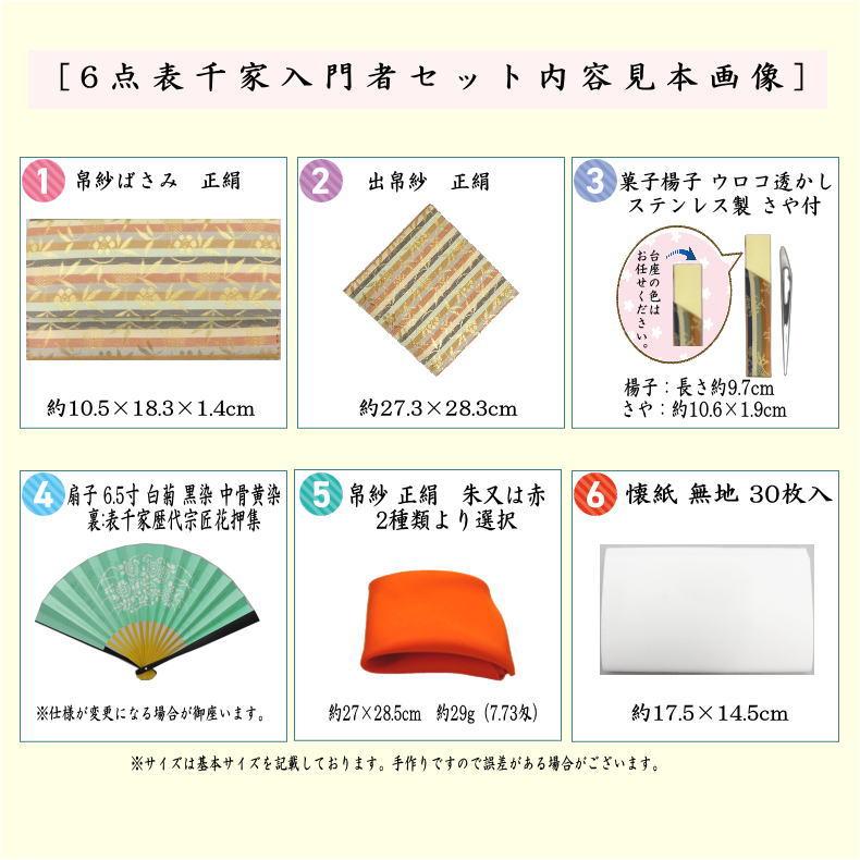 茶道具セット 茶道初心者用 同柄セット 6点表千家入門者セット 正絹