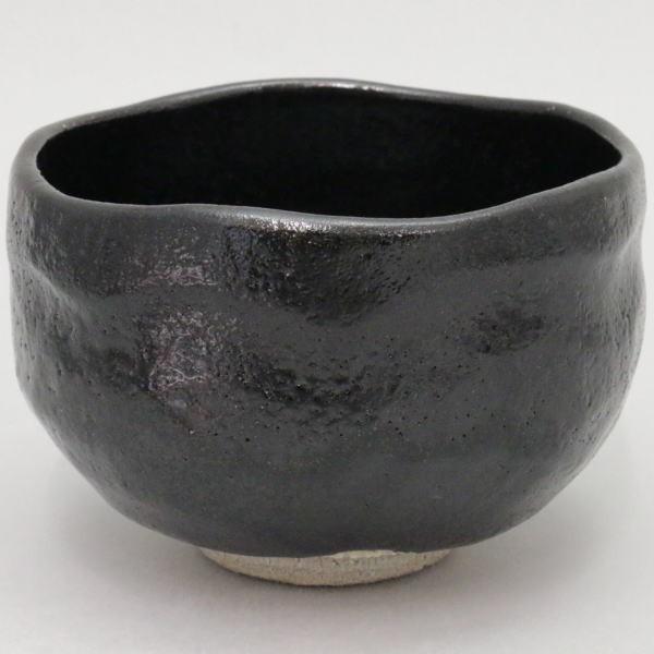 茶道具 抹茶茶碗 楽茶碗 一服点前茶碗 黒楽茶碗 園部玄哉作 御物袋入