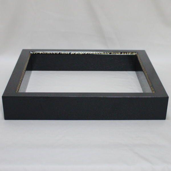 【中古品】黒柿炉縁（紙箱）USED〈税込・送料込〉 茶道具 炉縁 掻合 面松葉 宮田宗景作 柿合わせ 柿合せ 柿合 掻き合せ