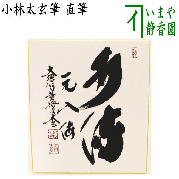 茶道具 色紙 直筆 水流元入海 小林太玄筆 茶道