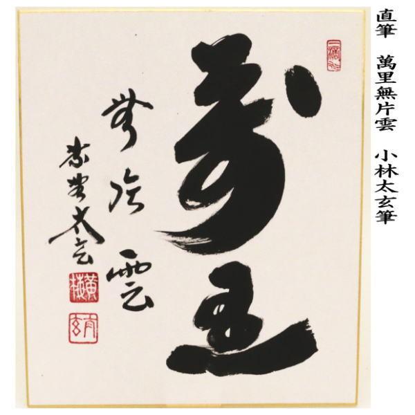 茶道具 色紙 直筆 萬里無片雲 万里無片雲 小林太玄筆 茶道 : 茶道具