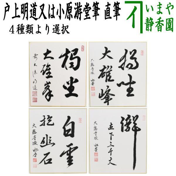 茶道具 色紙 直筆 独坐大雄峰 戸上明道筆又は独坐大雄峰又は白雲抱幽石