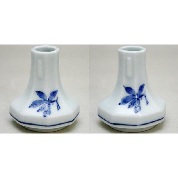 煎茶道具 箸立 有田焼 染付 山水又は染付 蘭 仙月作 有田焼き 箸瓶 箸