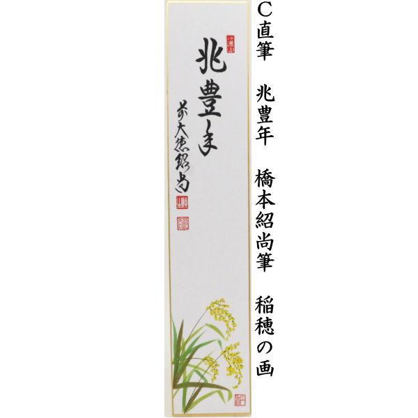 茶道具 短冊画賛 直筆 涼風 朝顔の画又は夏祭り 水風船の画又は兆豊年