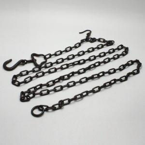 【茶道具】未使用品　釣釜（吊釜道具）】　釣釜鎖　（cm）　さび色 茶道具 吊釜 釣釜道具 釣り釜用 釣釜鎖 7.5尺 太い鎖 定番 茶道