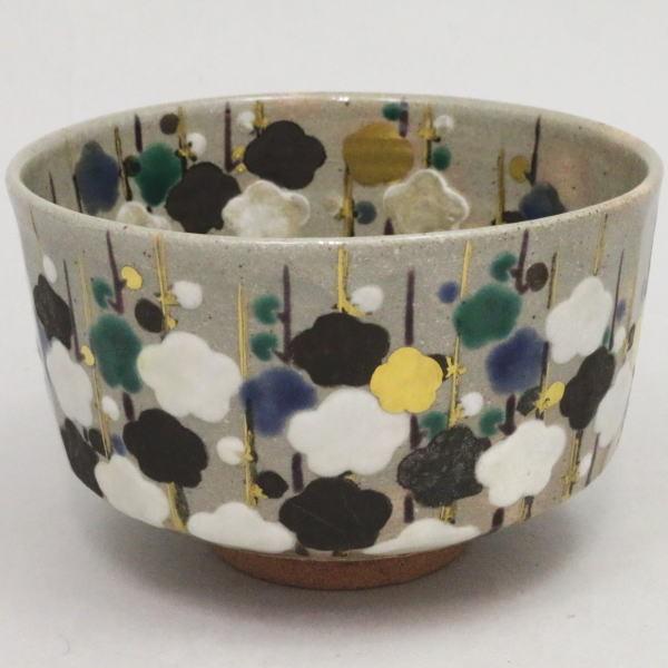 茶道具 抹茶茶碗 乾山写 槍梅 小峠葛芳作 丹山窯 乾山写し 茶道