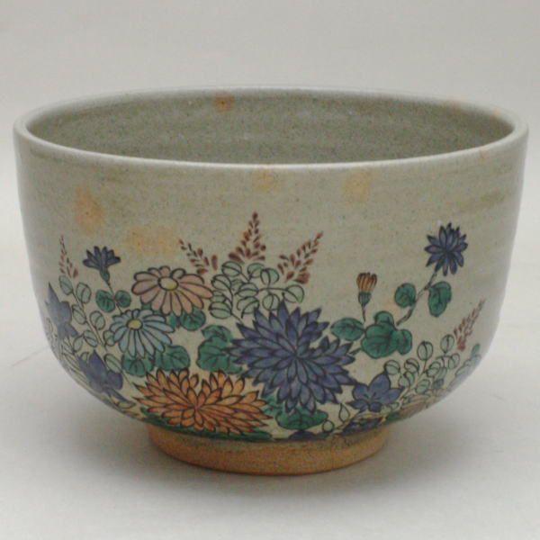 【茶人未使用品！放出品❗】長岡空斎造　出雲焼　楽山焼　高麗割高台　茶碗　共箱 茶道具 抹茶茶碗 出雲焼 秋草 長岡空郷 楽山窯 出雲焼き 茶道 : 茶道具
