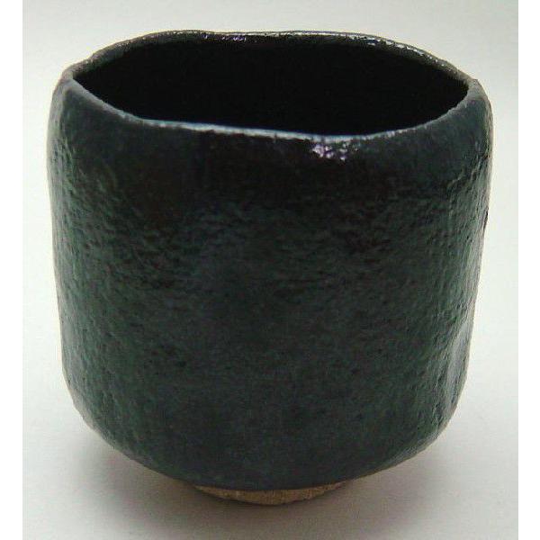 茶道具 抹茶茶碗 黒楽茶碗 筒 川崎和楽作 茶道