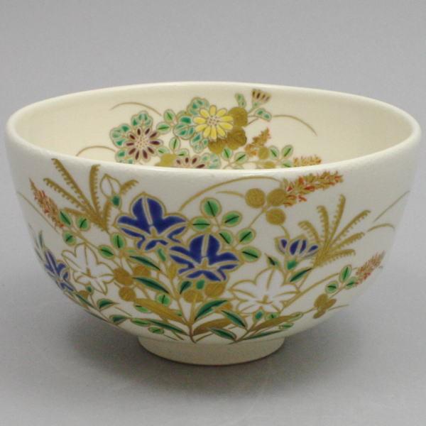 【新品】茶碗　秋草　抹茶碗　茶道具　抹茶茶碗 茶道具 抹茶茶碗 秋草 木場紅園作 花山窯 茶道 : 茶道具いまや静香園