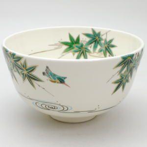 茶道具 抹茶茶碗 青楓 翡翠 川蝉 稲葉抱山作 茶道 : 茶道具いまや静香