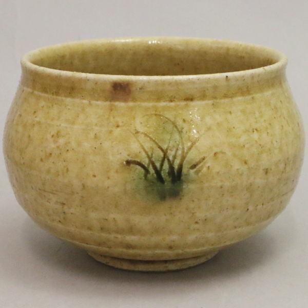 茶道具 抹茶茶碗 黄瀬戸 塩笥型 加藤唐三郎作 黄瀬戸焼 黄瀬戸焼き 塩
