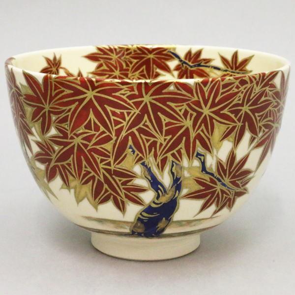 茶道具 抹茶茶碗 京焼 紅葉 清閑寺窯 杉田祥平作 茶道 : 茶道具いまや