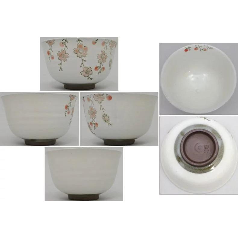 茶道具 抹茶茶碗 枝垂桜 枝垂れ桜 西尾瑞豊作 2種類より選択 茶道