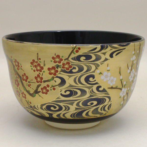 茶道具 抹茶茶碗 金地 光琳梅 宮地英香作 茶道 : 茶道具いまや静香園