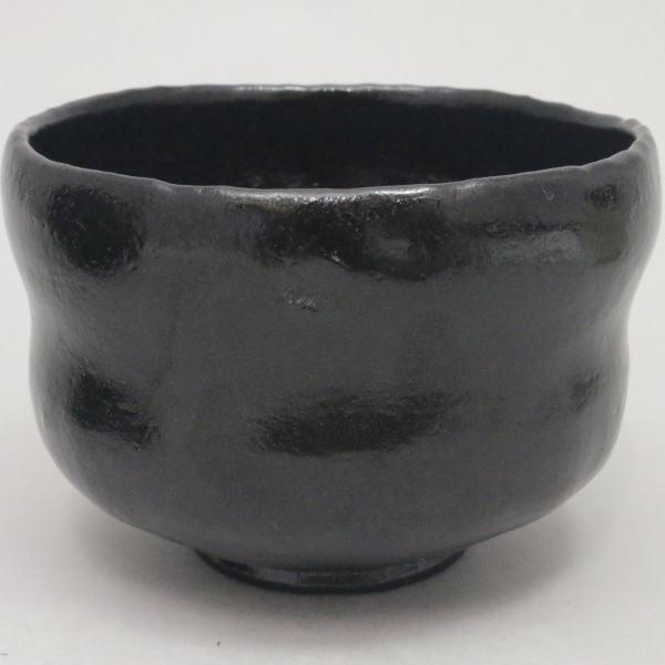 茶道具 抹茶茶碗 黒楽茶碗 銘稲妻 いなずま のんこう写し 佐々木昭楽作 茶道