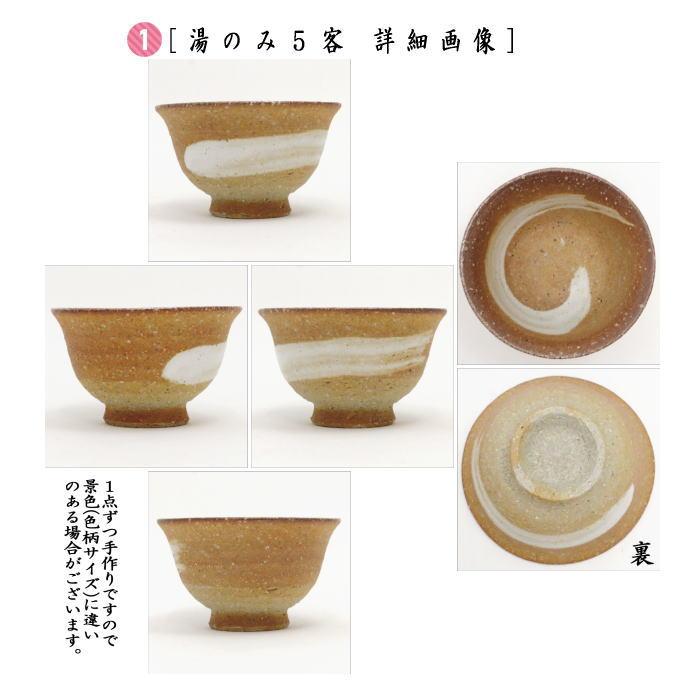 煎茶道具 煎茶器セット 信楽焼き 高橋楽斎作 湯のみ 5客 宝瓶 煎茶道具 煎茶器セット 信楽焼き 高橋楽斎作 湯のみ 5客 宝瓶