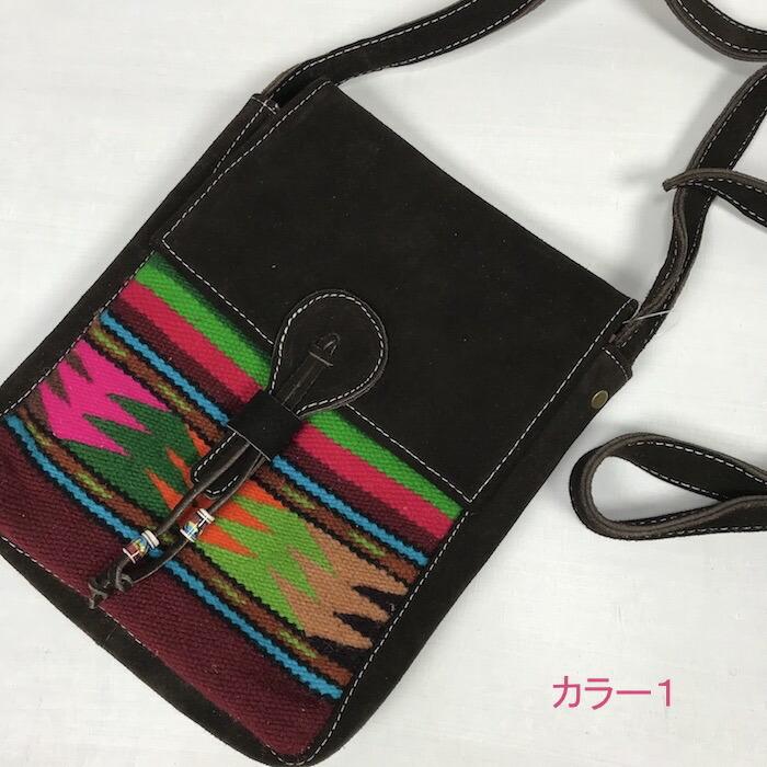 エクアドル現地直接買付・限定数】ネイティブ柄・ショルダー Mサイズ 