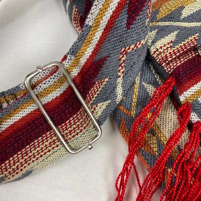 【手作り民族布】エクアドル先住民手作り民族布のフリンジショルダー（ネイティブ柄）｜imbaya｜11