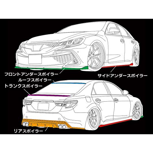 マークX 130系後期 純VIPスポーツ リアスポイラー ※ゴムモールカラー