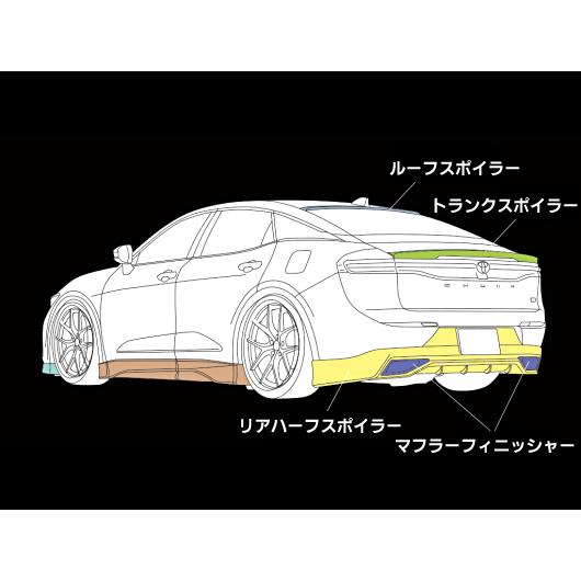 クラウン35系 クロスオーバー 純VIP EXE【FRP製】 ルーフスポイラー