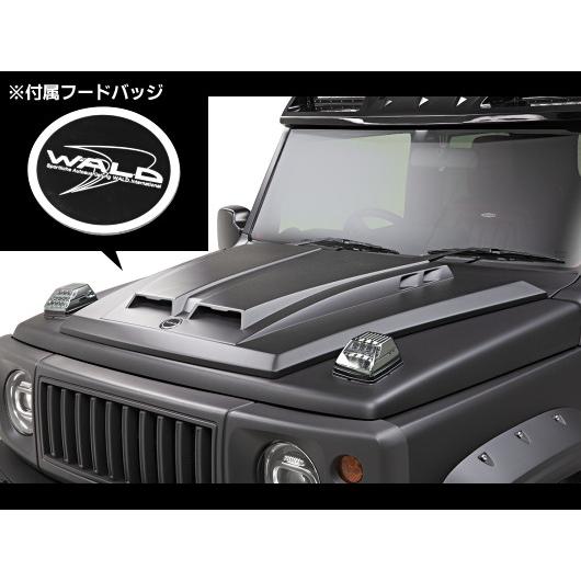 ジムニーシエラ JB74W ブラックバイソン【FRP】 ボンネットスクープ